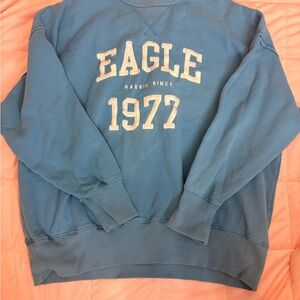 American Eagle Outfitters Vintage Blue Graphic Sweater